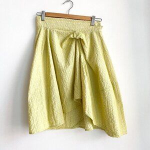 Marni Yellow Embroidered Gathered Detail Mini Skirt S